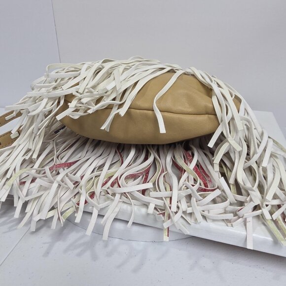 Steve Madden Crossbody Bag Womens American Flag Fringe Boho Western Tan Festival - Picture 5 of 9